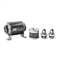 Picture of DeatschWerks Stainless Steel 8AN 40 Micron Universal Inline Fuel Filter Housing Kit 70mm