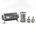 Picture of DeatschWerks Stainless Steel 3-8in 5 Micron Universal Inline Fuel Filter Housing Kit 110mm