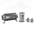 Picture of DeatschWerks Stainless Steel 6AN 5 Micron Universal Inline Fuel Filter Housing Kit 110mm
