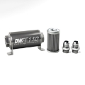 Picture of DeatschWerks Stainless Steel 10AN 40 Micron Universal Inline Fuel Filter Housing Kit 110mm