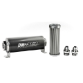 Picture of DeatschWerks Stainless Steel 8AN 5 Micron Universal Inline Fuel Filter Housing Kit 160mm