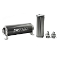 Picture of DeatschWerks Stainless Steel 6AN 10 Micron Universal Inline Fuel Filter Housing Kit 160mm
