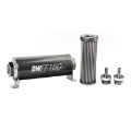 Picture of DeatschWerks Stainless Steel 5-16in 40 Micron Universal Inline Fuel Filter Housing Kit 160mm