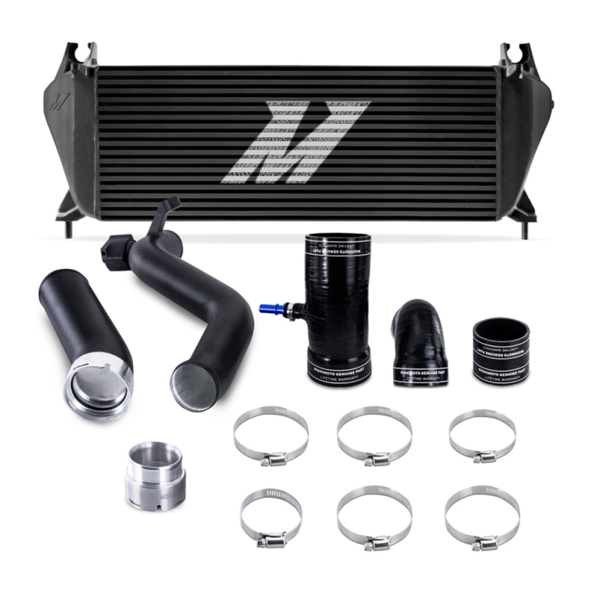 Picture of Mishimoto 19+ Ford Ranger 2-3L EcoBoost Intercooler Kit - Black + MWBK Pipes