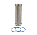 Picture of Fuelab 6 Micron Stainless Steel Replacement Element - 6in w-2 O-Rings & Instructions