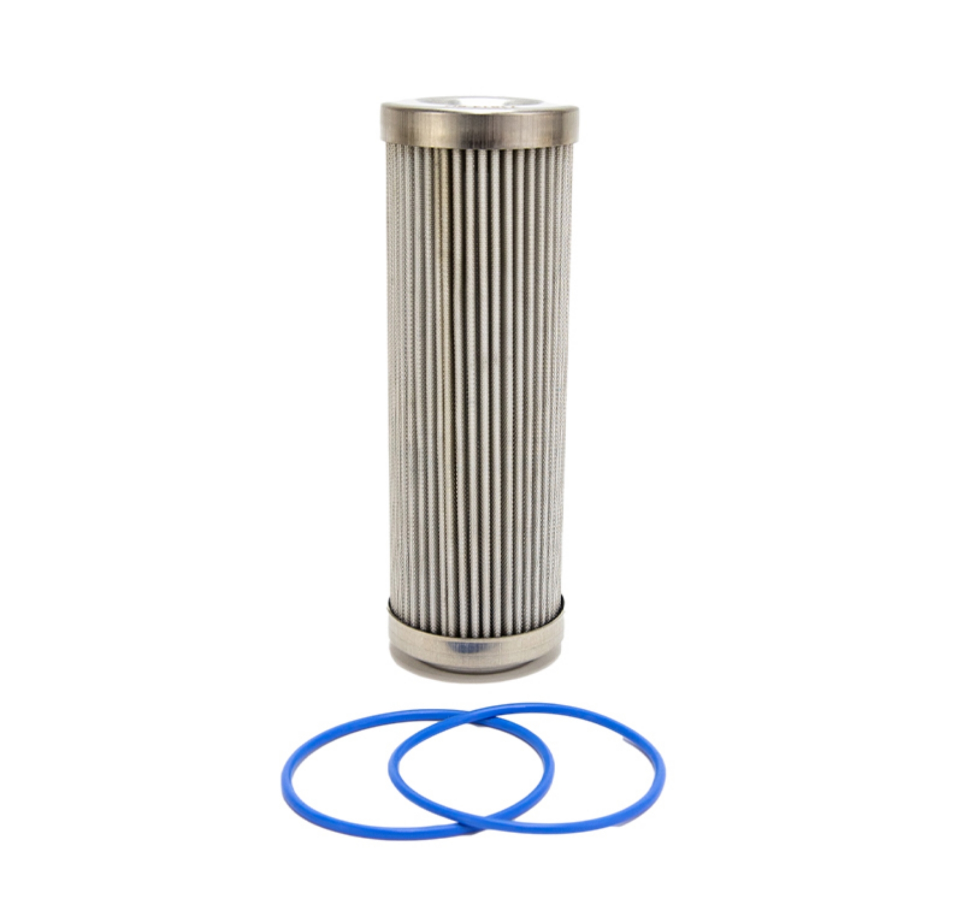 Picture of Fuelab 6 Micron Stainless Steel Replacement Element - 6in w-2 O-Rings & Instructions