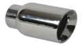 Picture of Vibrant 2-5in ID Single 4in OD Round SS Exhaust Tip Double Wall Angle Cut