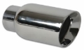Picture of Vibrant 2-5in ID Single 4in OD Round SS Exhaust Tip Double Wall Angle Cut
