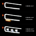 Picture of ANZO 2016-2018 Toyota Tacoma LED Projector Headlights Plank Style Black w- Amber