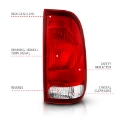 Picture of ANZO 1997-2003 Ford F-150 Taillight Red-Clear Lens OE Replacement