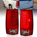 Picture of ANZO 2007-2014 Chevy Tahoe LED Taillight Plank Style Chrome With Red-Clear Lens