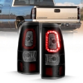 Picture of ANZO 1999-2002 Chevy Silverado 1500 LED Taillights Plank Style Black w-Smoke Lens
