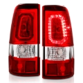 Picture of ANZO 1999-2002 Chevy Silverado 1500 LED Taillights Plank Style Chrome With Red-Clear Lens