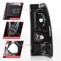 Picture of ANZO 2003-2006 Chevy Silverado 1500 LED Taillights Plank Style Black w-Clear Lens
