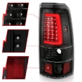 Picture of ANZO 2003-2006 Chevy Silverado 1500 LED Taillights Plank Style Black w-Clear Lens