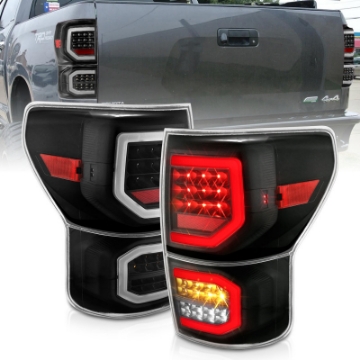 Picture of ANZO 2007-2013 Toyota Tundra LED Taillights Plank Style Black w-Clear Lens