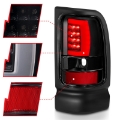 Picture of ANZO 1994-2001 Dodge Ram 1500 LED Taillights Plank Style Black w-Clear Lens
