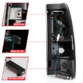 Picture of ANZO 1999-2000 Cadillac Escalade LED Taillights Black Housing Smoke Lens Pair