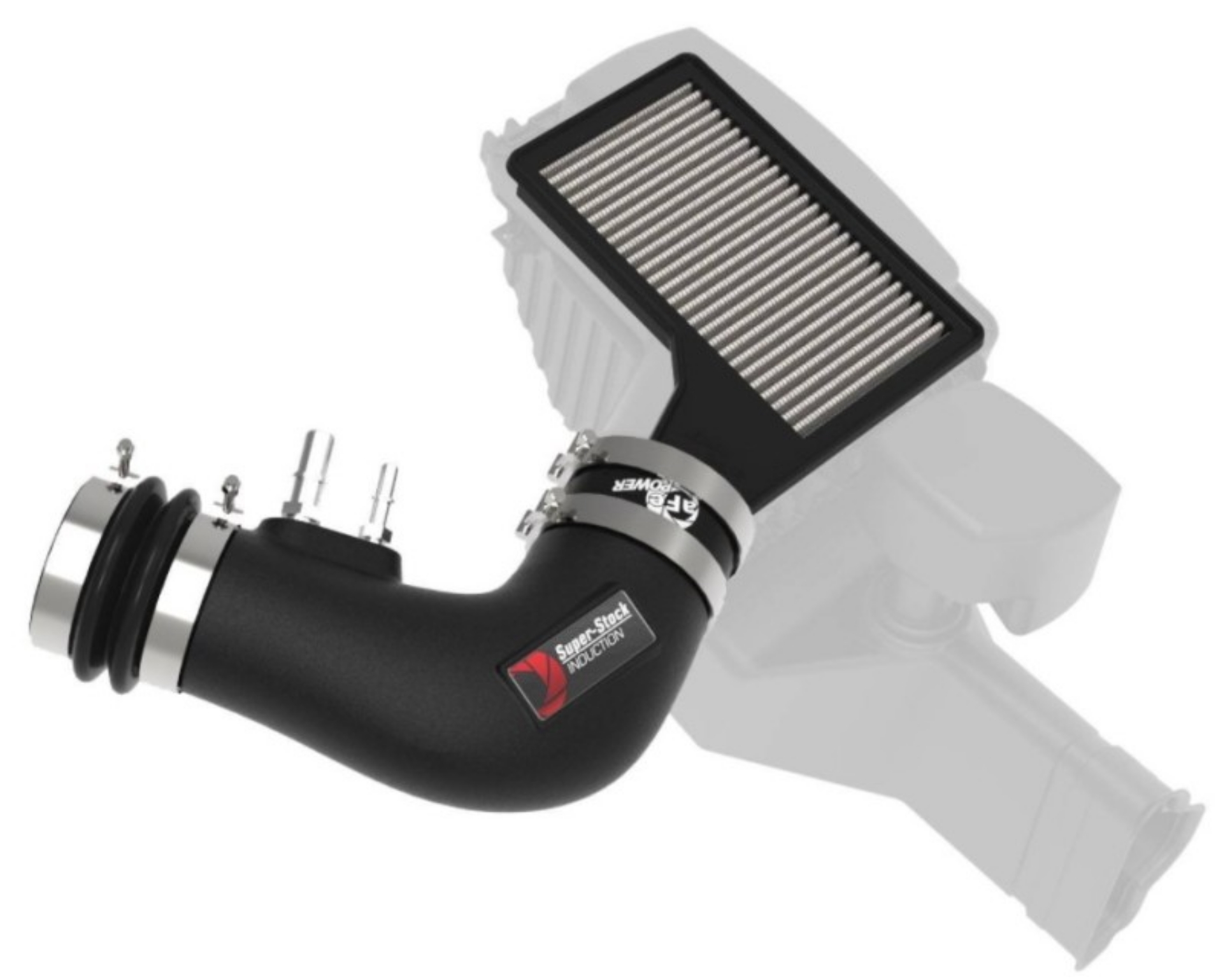Picture of aFe Super Stock Induction System Pro Dry S Media 15-17 Ford Mustang V6-3-7L
