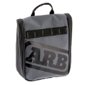 Picture of ARB Toiletries Bag Charcoal Finish w- Red Highlights PVC Outer Shell Mesh Pockets Mirror