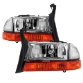 Picture of xTune Dodge Dakota 97-04 OEM Style Headlights w- Bumper Signal Lights - Chrome HD-JH-DDAK97-OE-SET