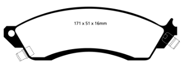 Picture of EBC 85-88 Chevrolet Camaro 3rd Gen 2-8 Performance Package Bluestuff Front Brake Pads