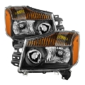 Picture of xTune Nissan Titan 04-15 08-15 OE Style  OEM Head Lights set - Black HD-JH-NTI08-AM-BK