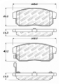 Picture of StopTech 04-11 Mazda RX-8 Street Select Rear Brake Pads