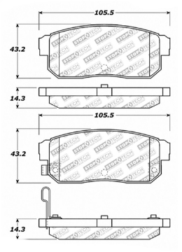 Picture of StopTech 04-11 Mazda RX-8 Street Select Rear Brake Pads