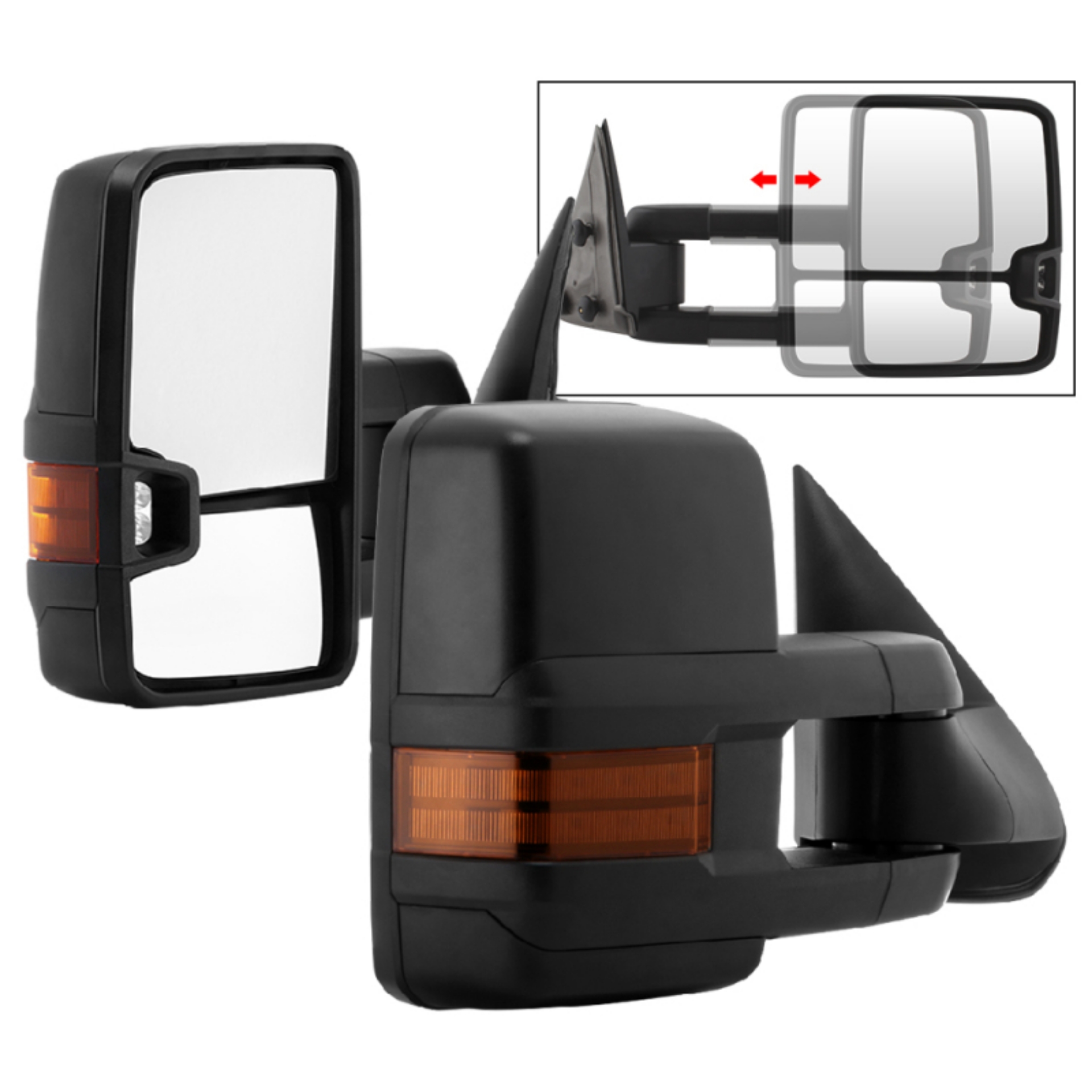 Picture of xTune Chevy Silverado 99-06 G2 LED Signal Telescoping Mirror - SET MIR-CS03S-G2-MA-AM-SET