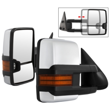 Picture of xTune Chevy Silverado 99-06 G3 LED Signal Telescoping Mirror Chrome - SET MIR-CS03S-G3C-MA-AM-SET