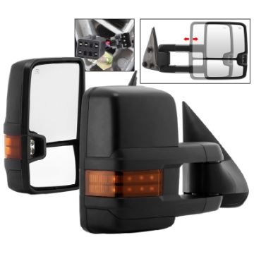 Picture of xTune Chevy Silverado 99-02 G2 Heated Amber LED Signal Telescoping Mirrors MIR-CS99S-G2-PWH-AM-SET
