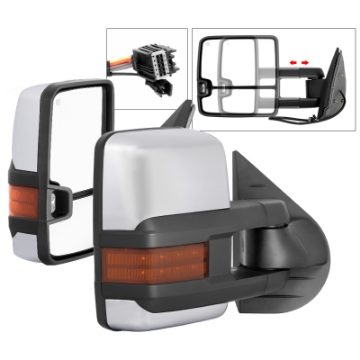 Picture of xTune Chevy Silverado 07-13 Heated Amber LED Signal Mirrors Chrome MIR-CSIL07S-G3C-PWH-AM-SET