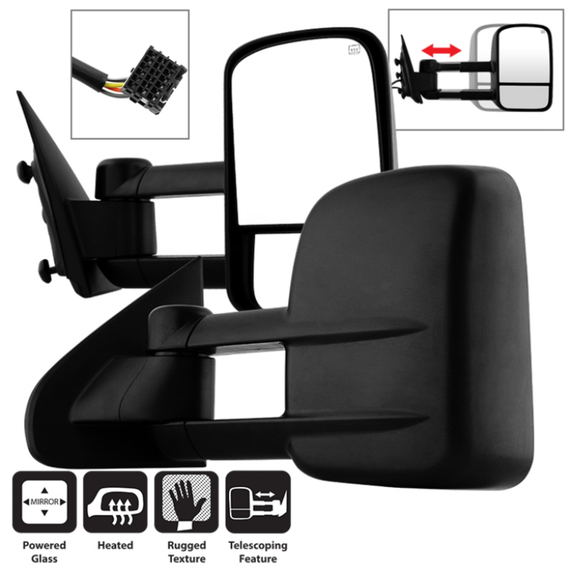 Picture of xTune Chevy Silverado 14-15 POWER Heated Telescoping Mirror - SET MIR-CSIL14-PWH-SET