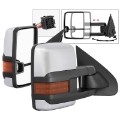 Picture of xTune Chevy Silverado 14-16 Heated Amber LED Signal Mirror Chrome MIR-CSIL14S-G3C-PWH-AM-SET