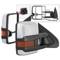 Picture of xTune Chevy Silverado 14-16 Heated Amber LED Signal Mirror Chrome MIR-CSIL14S-G3C-PWH-AM-SET