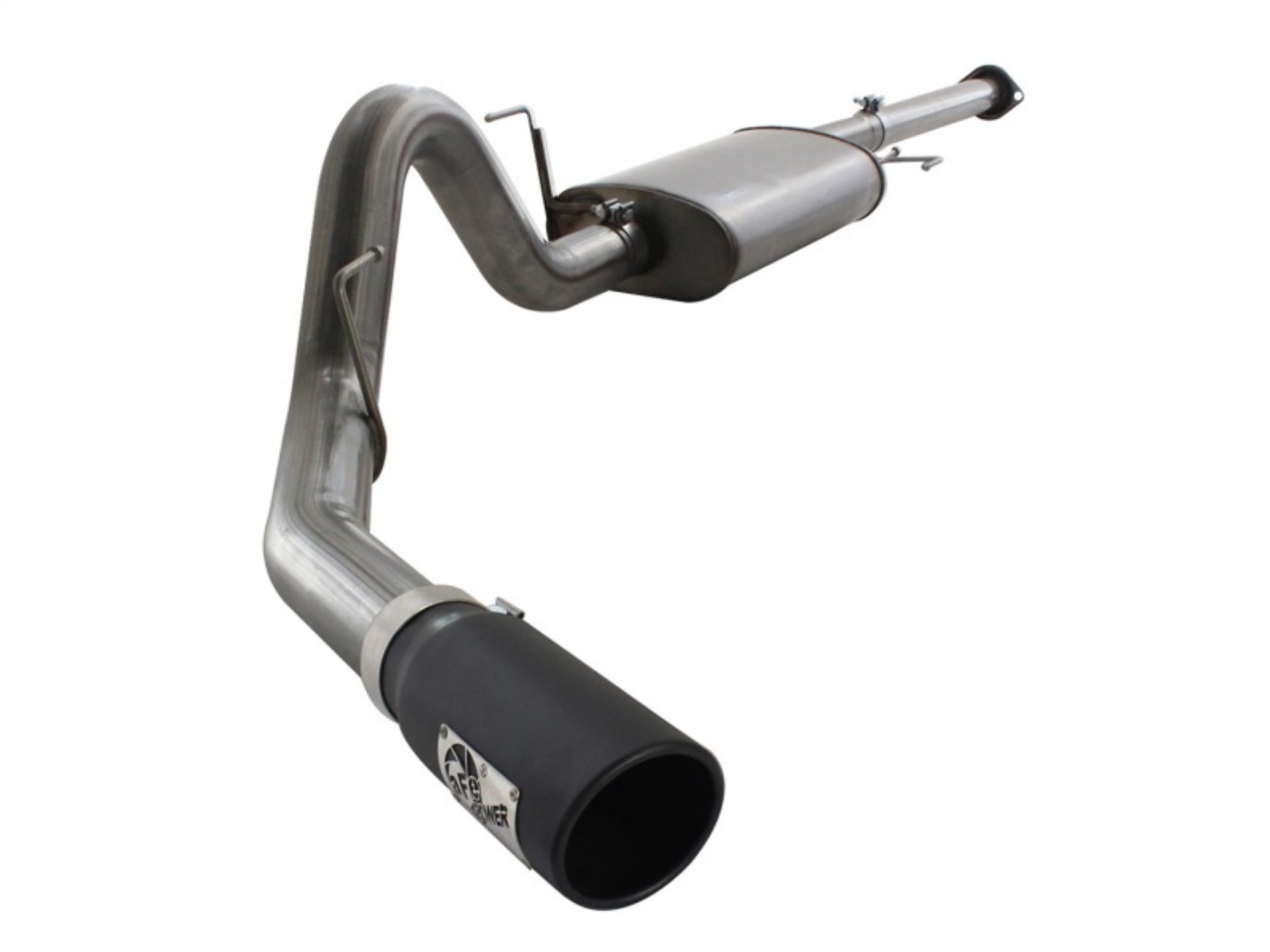 Picture of aFe MACHForce XP Exhausts Cat-Back SS 409 EXH  Wrinkle Black CB Ford F-150 11-12 V6-3-5L tt