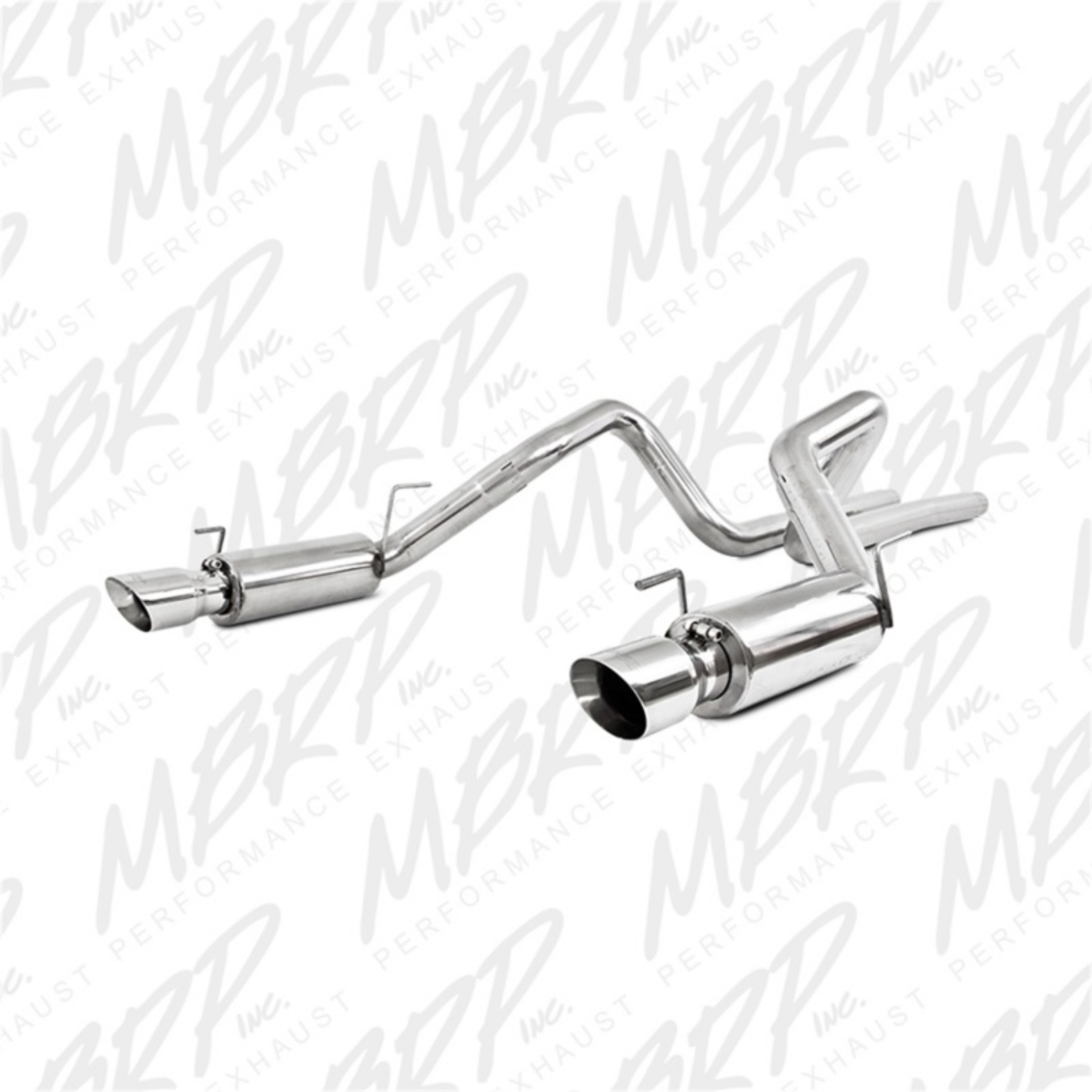 Picture of MBRP 05-09 Ford Shelby GT500 - GT Dual Split Rear Race Version, T409 4in Tips Exhaust System