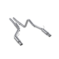 Picture of MBRP 05-09 Ford Shelby GT500 - GT Dual Split Rear Race Version, T409 4in Tips Exhaust System