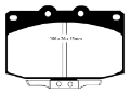 Picture of EBC 86-89 Mazda RX7 2-4 1-3 RotaryVented Rear Rotors Bluestuff Front Brake Pads