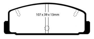 Picture of EBC 86-89 Mazda RX7 2-4 1-3 RotaryVented Rear Rotors Bluestuff Rear Brake Pads