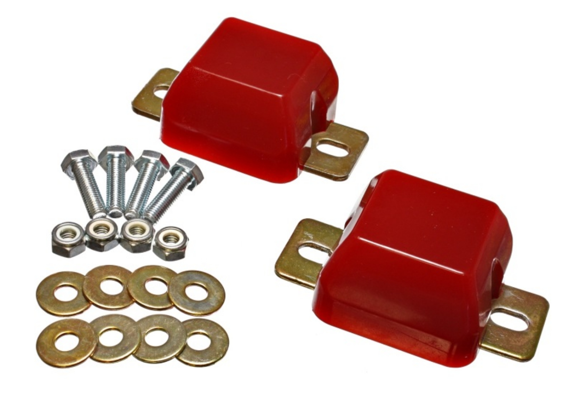 Picture of Energy Suspension 00-04 Ford Excursion - 99-04 F-250 Super Duty 4WD Red Front Axle Bump Stop Set