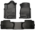 Picture of Husky Liners 14 Chevrolet Silverado-GMC Sierra Dbl Cab WeatherBeater Black Front&2nd Seat Floor Line