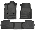 Picture of Husky Liners 14 Chevrolet Silverado-GMC Sierra Dbl Cab WeatherBeater Black Front&2nd Seat Floor Line