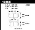 Picture of Hawk 93-95 Mazda RX-7 Blue 9012 Front Brake Pads