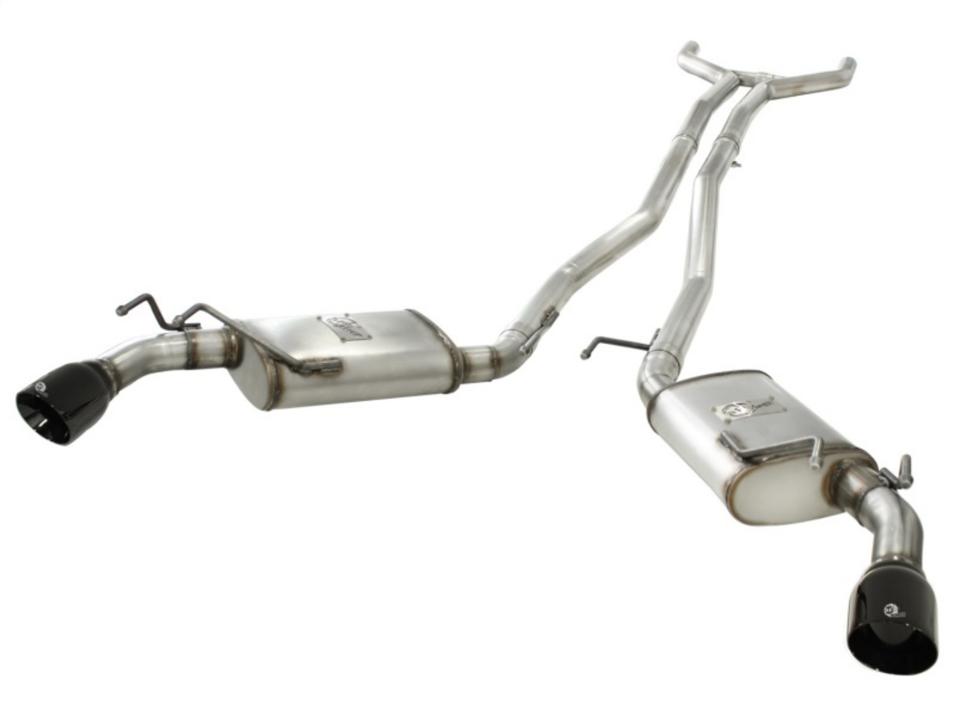 Picture of aFe MACHForce XP Exhaust 2-5in Stainless Steel CB-10-13 Chevy Camaro V6-3-6L td gloss blk tip