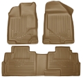Picture of Husky Liners 07-13 Ford Edge - 07-13 Lincoln MKX Weatherbeater Tan Front & 2nd Seat Floor Liners