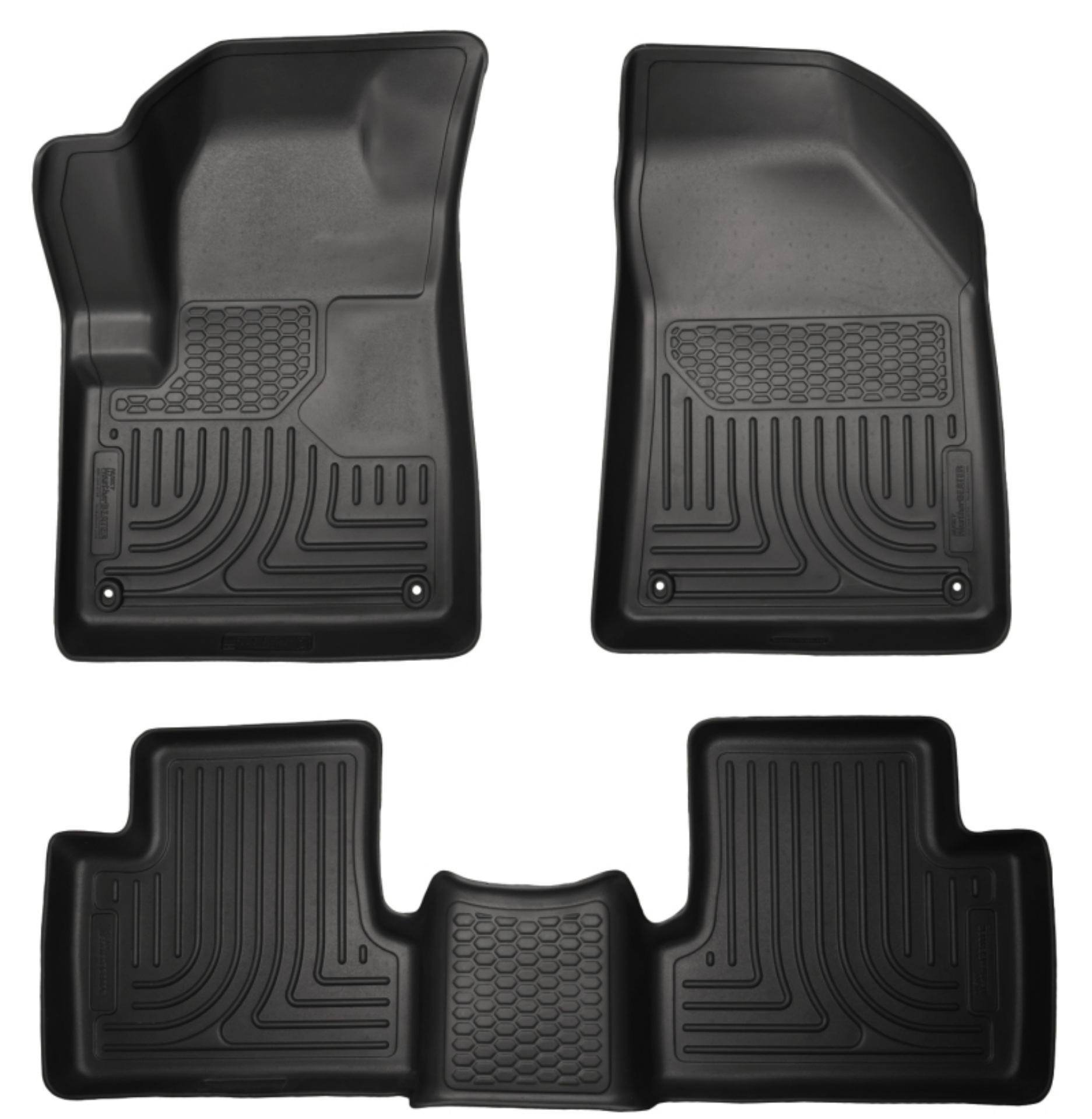 Picture of Husky Liners 14 Jeep Cherokee WeatherBeater Black Front and Second Seat Floor Liners
