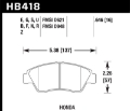 Picture of Hawk 02-06 RSX non-S Front - 03-11 Civic Hybrid - 04-05 Civic Si HP DTC-60 Front Race Brake Pads