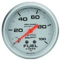 Picture of Autometer 66-7mm METRIC 0-100 PSI Fuel Pressure Liquid Filled Mechanical Silver Gauge